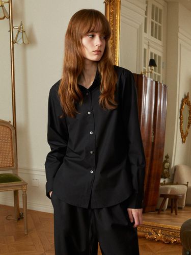 CLASSIC LINE BASIC SHIRT_BLACK - LADYVOLUME - Modalova