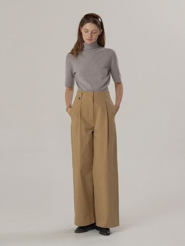 Breeze cotton-wide pants Beige - MOMET - Modalova