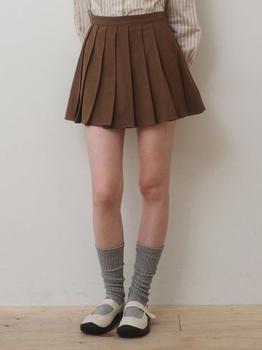 Basic Pleated Skirt BROWN - BELLOL - Modalova