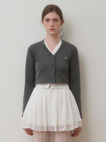 Layered cardigan GRAY - BELLOL - Modalova