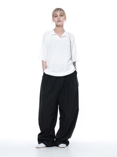 Linen Two-tuck Wide Pants - Black - Chance’s noi for Women - Modalova