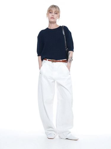 Curved Fit Denim Pants - White - Chance’s noi for Women - Modalova