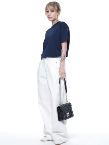 Button Wide Denim Pants - White - Chance’s noi for Women - Modalova