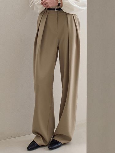 Reverse pintuck slacks beige j1552 - JOORTI - Modalova