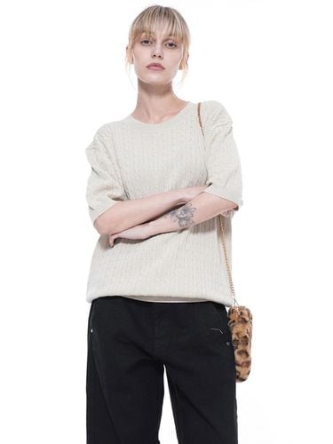 Linen Cable Round Half Knit - Beige - Chance’s noi for Women - Modalova