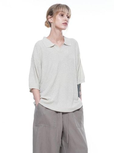 Bukle Open Collar Half Knit - Light Gray - Chance’s noi for Women - Modalova