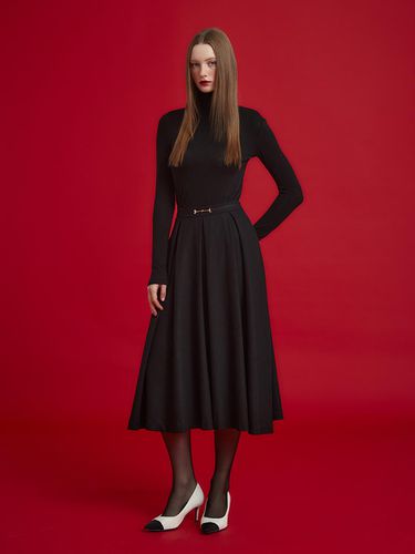 PLEATED WOOL LONG SKIRT - BLACK - JOHNNY HATES JAZZ - Modalova