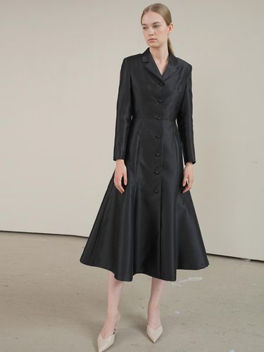 TAILORED BUTTON DRESS / BLACK - PAUL&ALICE - Modalova