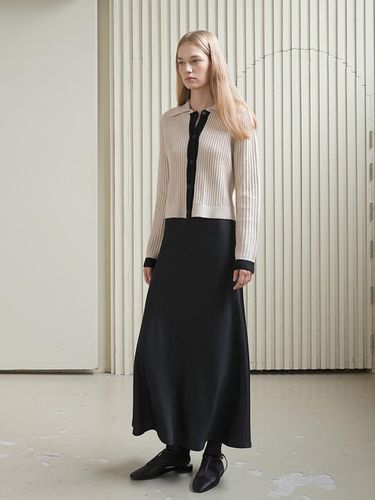 COLOR BLOCK CARDIGAN / BEIGE - PAUL&ALICE - Modalova