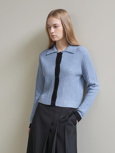 COLOR BLOCK CARDIGAN / BLUE - PAUL&ALICE - Modalova