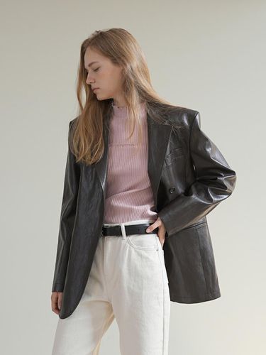 LEATHER JACKET / BROWN - PAUL&ALICE - Modalova