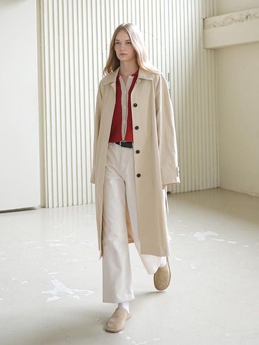 HIDDEN BUTTON TRENCH COAT / BEIGE - PAUL&ALICE - Modalova