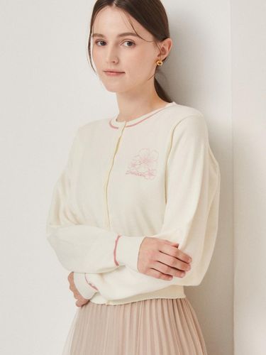 Line coloring round neck cardigan - JJ JIGOTT - Modalova