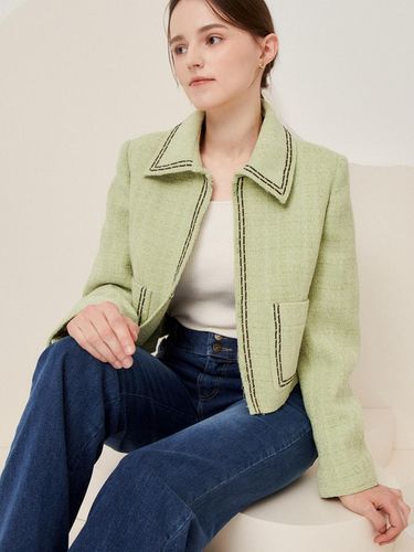 Stitch Detail Wool Cropped Jacket - JJ JIGOTT - Modalova