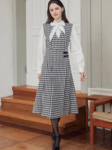 Houndstooth sleeveless dress - JJ JIGOTT - Modalova