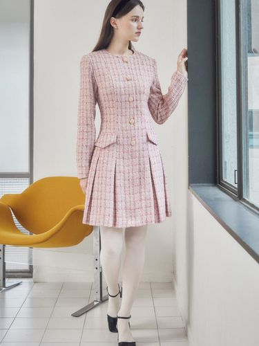 Metal button Tweed dress - JJ JIGOTT - Modalova