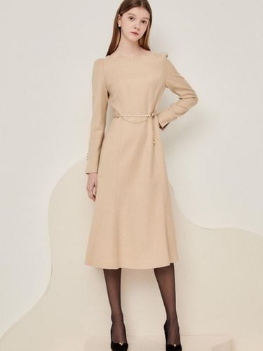 Square Neck Wool Mermaid dress - JJ JIGOTT - Modalova