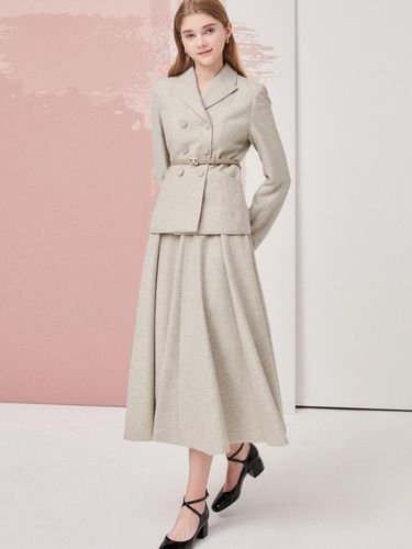 High-Waist Wool Flared Skirt GNBA0SK321 - JJ JIGOTT - Modalova