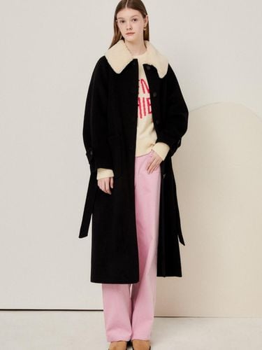 Color Shearling Wool Raglan Coat - JJ JIGOTT - Modalova