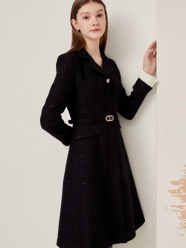 Spangle Tweed Flared Dress - JJ JIGOTT - Modalova