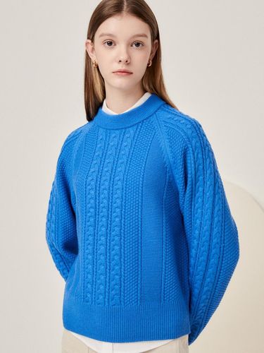 Raglan Cable Pullover Knitwear - JJ JIGOTT - Modalova