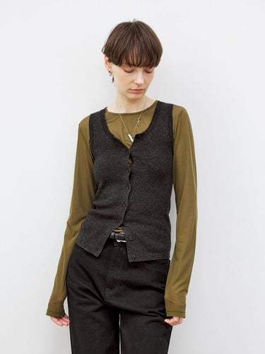 TG_Slim U-neck button vest_2color - tageechita - Modalova