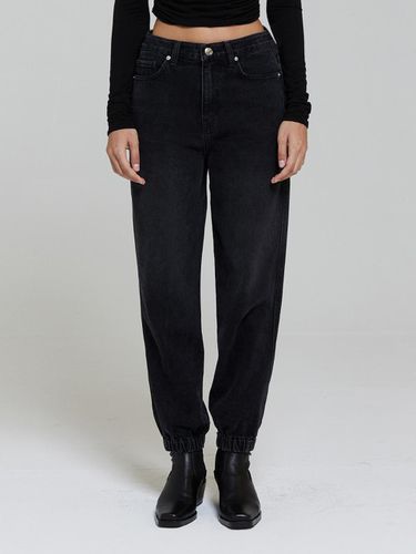 BANDING JOGGER DENIM_BLACK - LADYVOLUME - Modalova