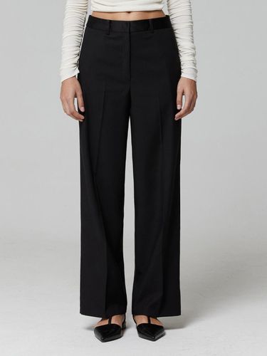 SILKY WAIST SLACKS_BLACK - LADYVOLUME - Modalova