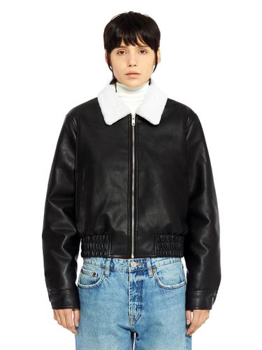 VEGAN LEATHER SHEARLING JACKET - LADYVOLUME - Modalova