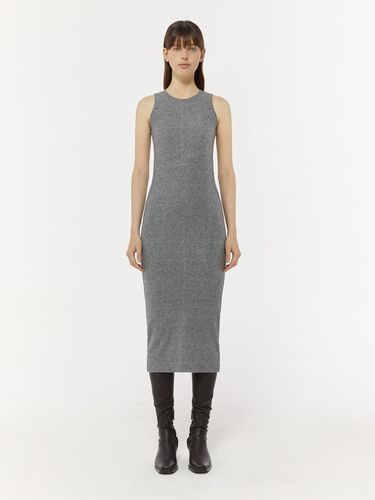 ROUND CUTTING SLIM SLEEVELESS LONG DRESS_MELANGE G - LADYVOLUME - Modalova