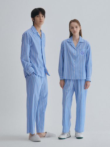 Ocean Stripe Pajama Pair Set for Men and Women - GRAYDATION - Modalova