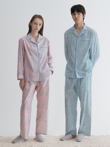 Line flower pajama pair men's and women's set - GRAYDATION - Modalova