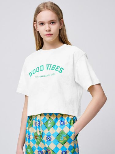 Good vibe Crop Crew neck Short-sleeved T-shirt - GRAYDATION - Modalova