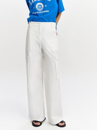 Wide-Fit Flap Cargo Pants WHITE - GRAYDATION - Modalova