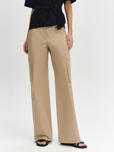 Wide Fit Flap Cargo Pants BEIGE - GRAYDATION - Modalova