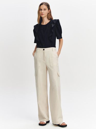 Linen mixed spinning puttig cargo pants - GRAYDATION - Modalova