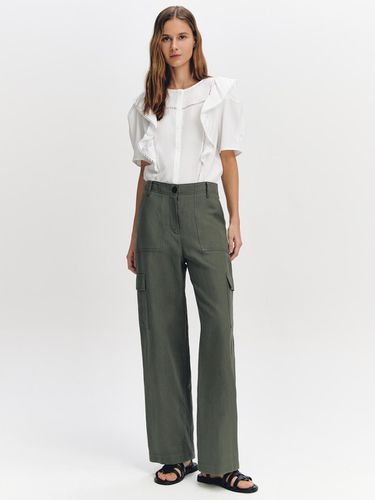 Linen Blended Fatigue Cargo Pants - GRAYDATION - Modalova