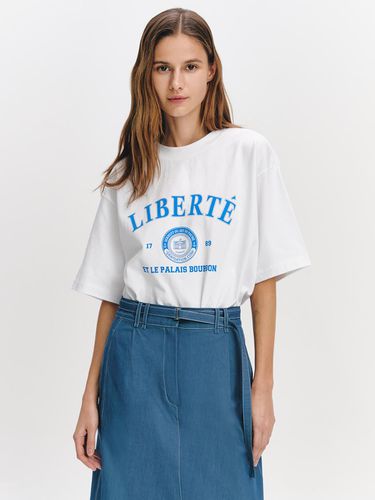 Liberte Crop Crewneck Short-Sleeved T-Shirt - GRAYDATION - Modalova