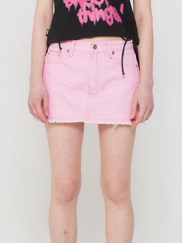 DENIM MINI SKIRT PANTS_PINK - CRANK - Modalova