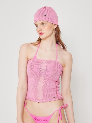 METAL LOGO KNIT TUBE TOP_PINK - CRANK - Modalova