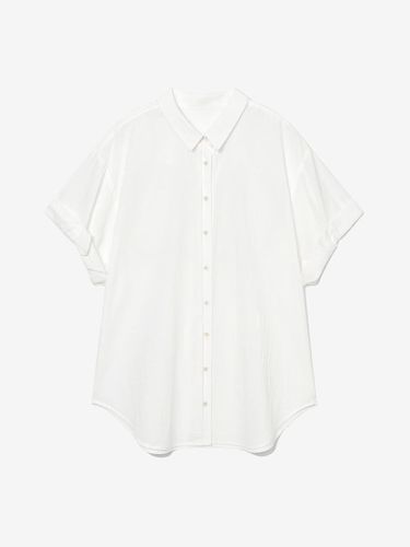 COTTON SLEEVE ROLL-UP SHIRT_WHITE - LADYVOLUME - Modalova