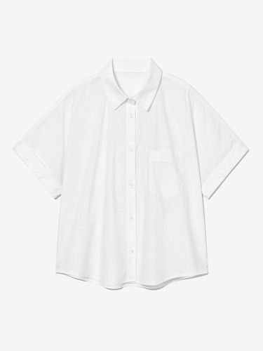 ONE POCKET HALF SLEEVE SHIRT_WHITE - LADYVOLUME - Modalova