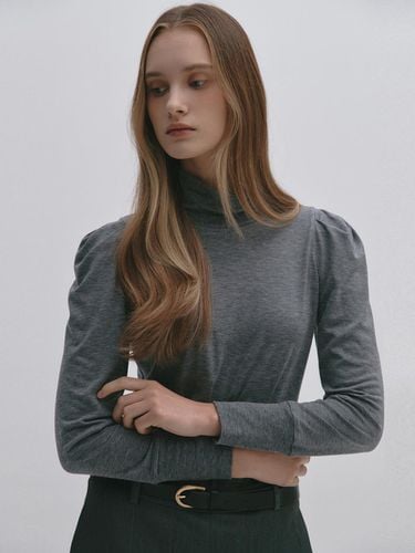 Puff Sleeve Turtle Neck T-Shirt - GRAYDATION - Modalova