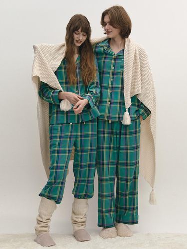 Flannel Check Pajama Pair SET - GRAYDATION - Modalova