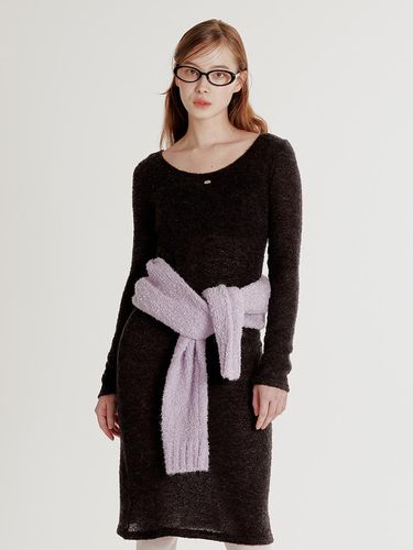 WOOL LAYERED DRESS_CHARCOAL GREY - CRANK - Modalova