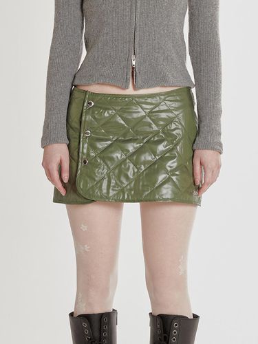 PADDED WRAP SKIRT_KHAKI - CRANK - Modalova