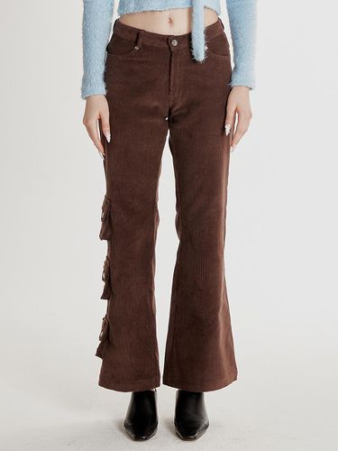 CORDUROY POCKET BOOTCUT PANTS_BROWN - CRANK - Modalova