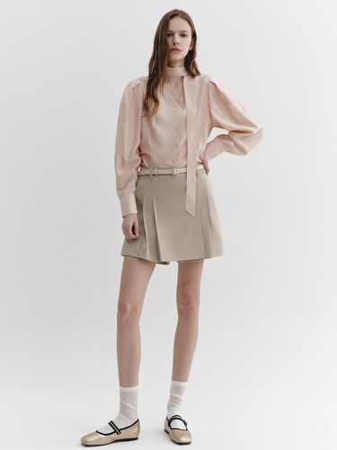 Pleats Wrap Skirt-type Shorts BEIGE - GRAYDATION - Modalova