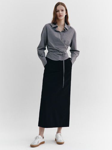 Double Waistband Maxi Skirt BLACK - GRAYDATION - Modalova