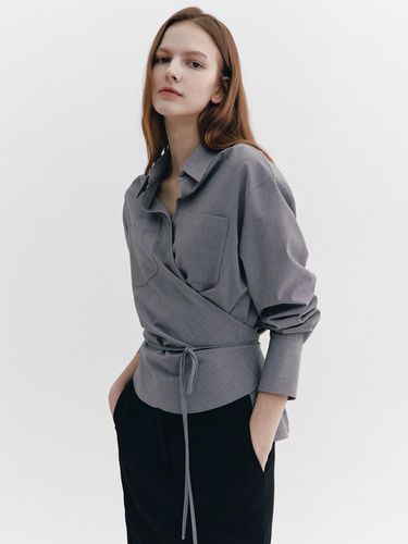 String-up Wrap Shirts MELANGE GRAY - GRAYDATION - Modalova